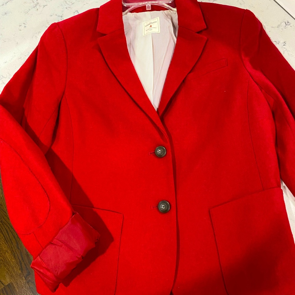 Red “Acedemy” Gap blazer.